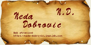 Neda Dobrović vizit kartica
